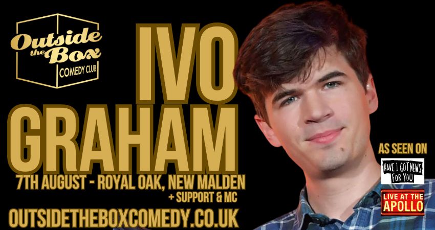 IVO GRAHAM AT OUTSIDE THE BOX COMEDY CLUB AT THE ROYAL OAK, NEW MALDEN 