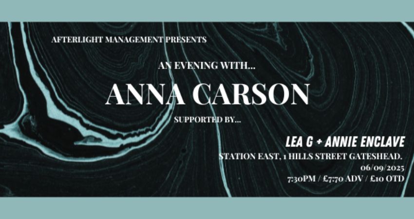 AFTERLIGHT MANAGEMENT PRESENTS: AN EVENING WITH... ANNA CARSON 