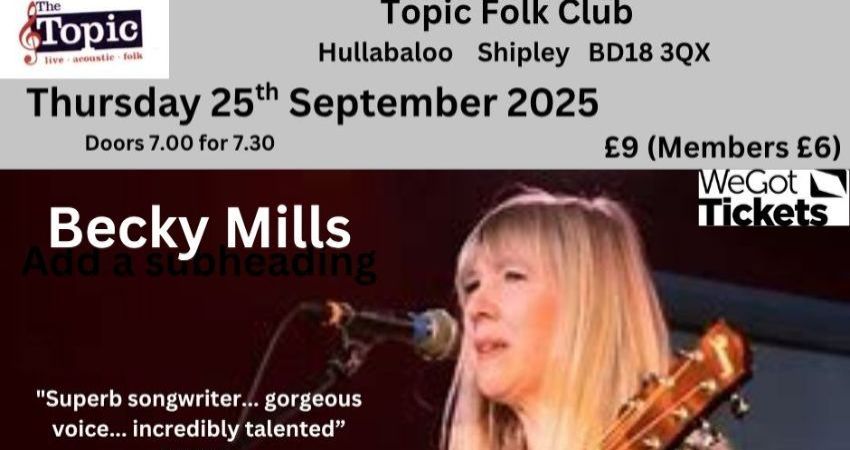 BECKY MILLS AT THE TOPIC 