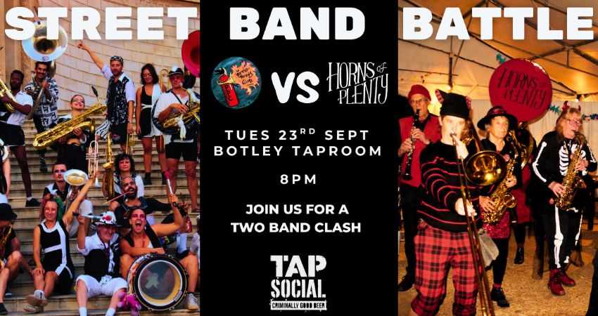 STREET BAND BATTLE: HORNS OF PLENTY VS. FANFARE LE POMPIER PONEY CLUB 