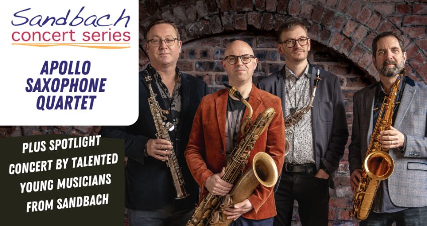 Apollo Saxophone Quartet @ Sandbach Concert Series 