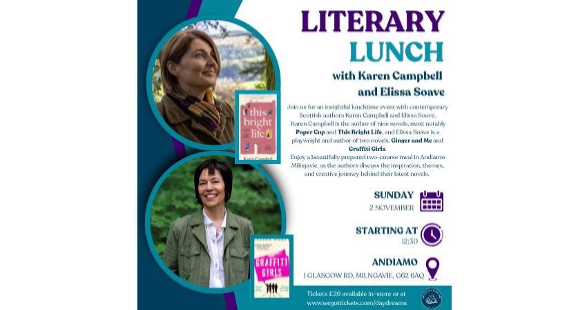 Literary Lunch with Karen Campbell and Elissa Soave 
