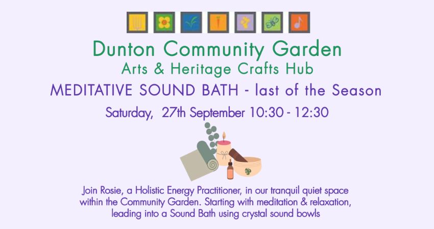 Saturday Morning Meditative Sound Bath - last of the season