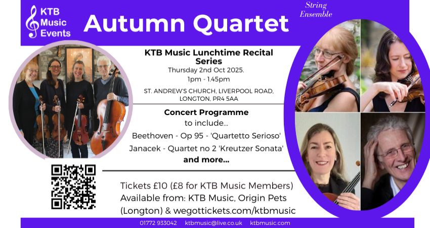 The Autumn Quartet - KTB Music Lunchtime Recital Series 
