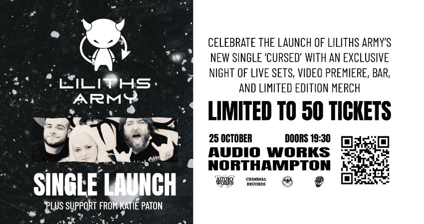 Liliths Army Exclusive Single Launch + Support from Katie Paton