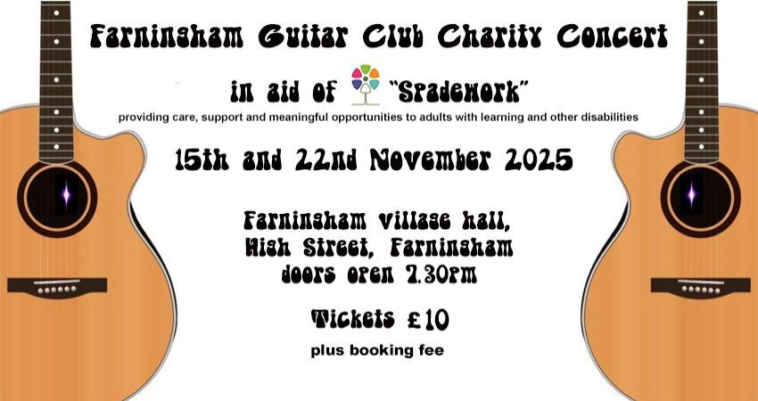 Farningham Guitar Club Concert Farningham Village Hall Sat 15th Nov, 2025