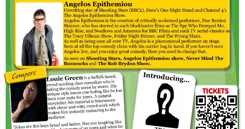 Out of Bounds Comedy Club Sevenoaks with Angelos Epithemiou + more 