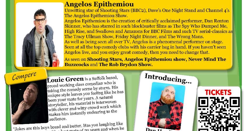 Out of Bounds Comedy Club Sevenoaks with Angelos Epithemiou + more 