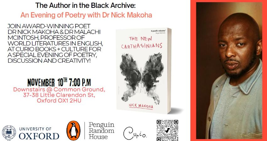An evening of poetry with Nick Makoha 