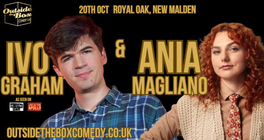 Taskmasters ANIA MAGLIANO at Outside the Box Comedy Club at The Royal Oak, New Malden 