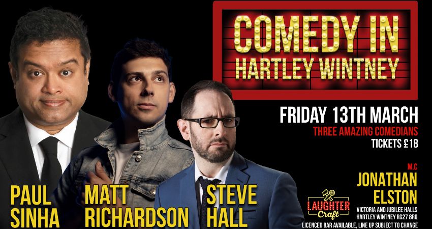 March's Comedy in Hartley Wintney 