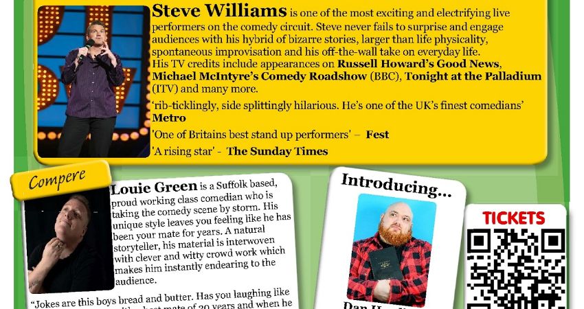Out of Bounds Comedy Club Sevenoaks with Steve Williams + more 