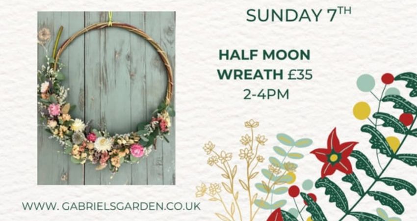 Christmas Market Half Moon Wreath Making Workshop 