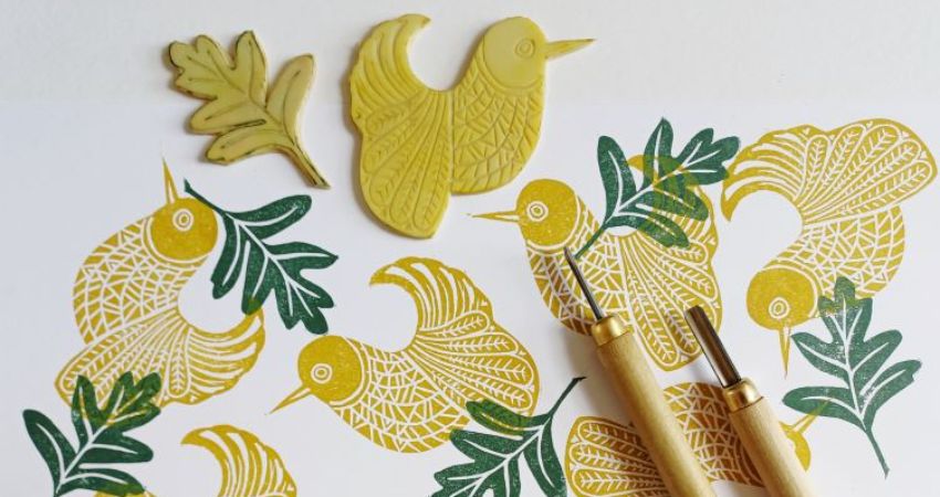 Carve, print, play – folk inspired motif printing 