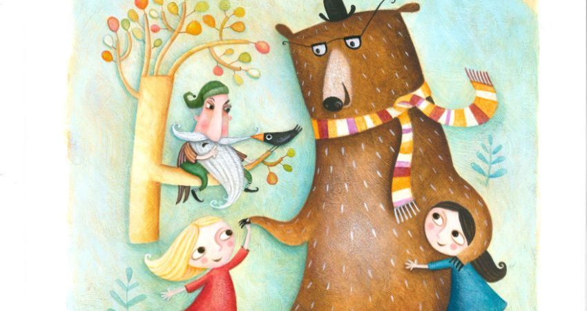 Snow White Rose Red Bear Brown 