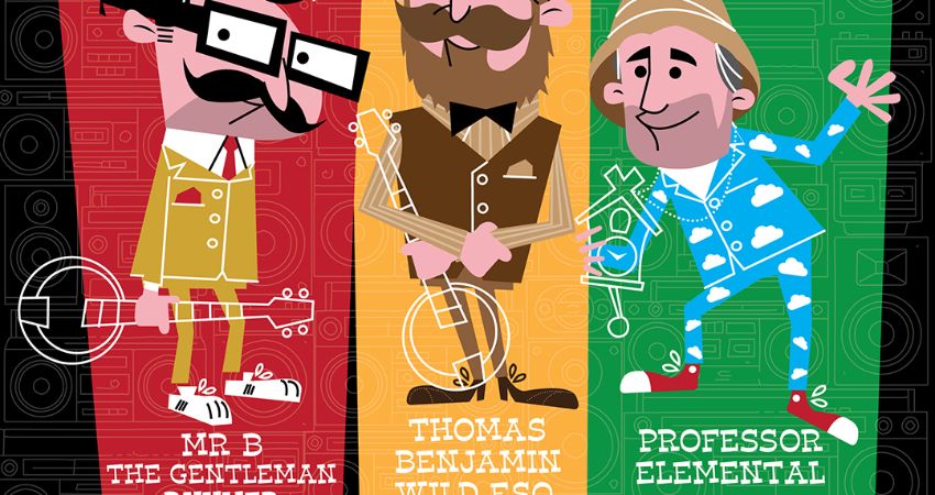 Professor Elemental + Mr B The Gentleman Rhymer + Thomas Benjamin Wild Esq.