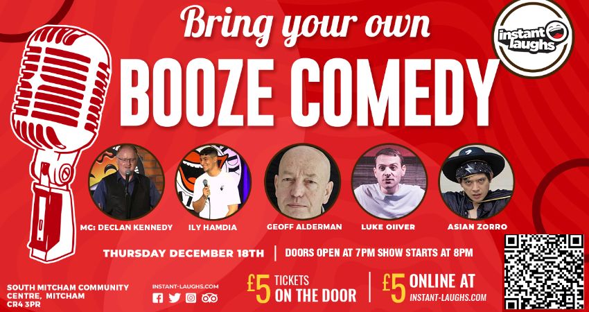 Bring your own booze comedy