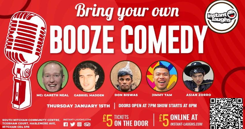 Bring your own booze comedy 