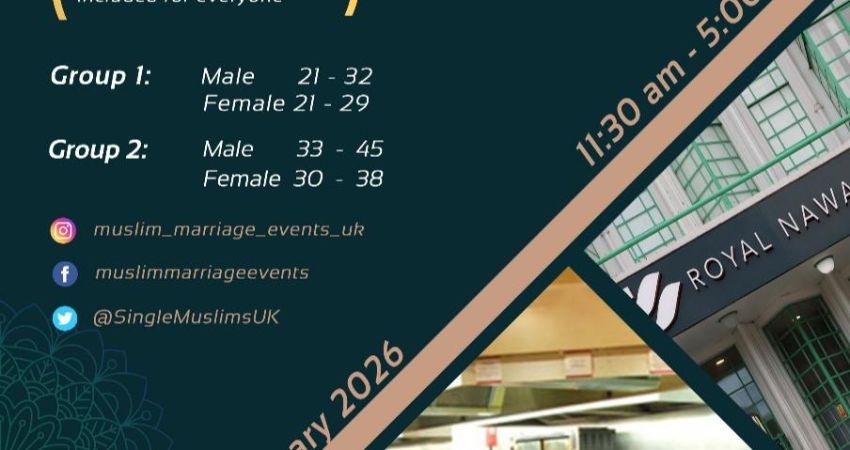 Muslim Marriage Events - London - 2 Age Groups 