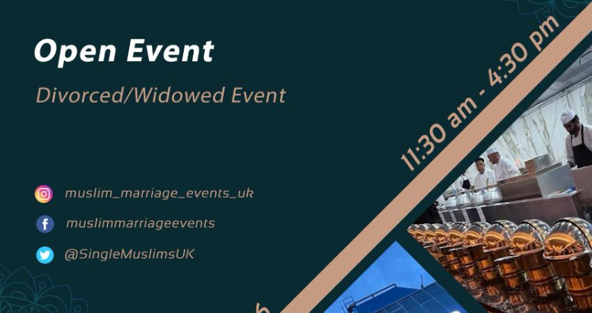Muslim Marriage Events Manchester - Divorcee/Widow Event 