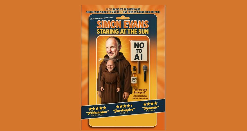 Simon Evans Staring at the Sun! in Southampton