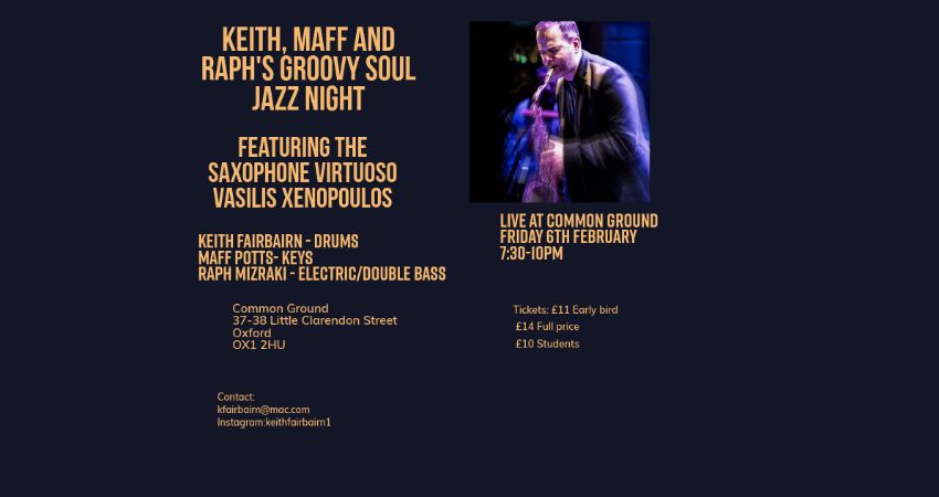Keith, Maff and Raph’s Groovy Soul Jazz Night