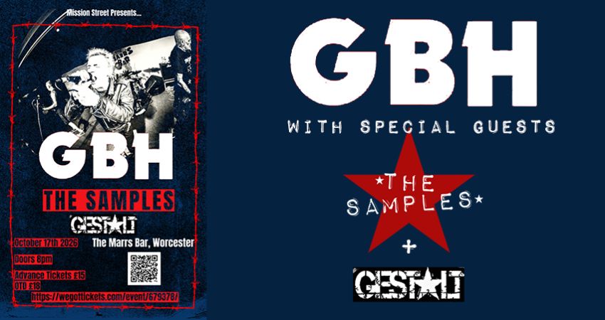 GBH + The Samples + Gestalt - Live At The Marrs Bar 