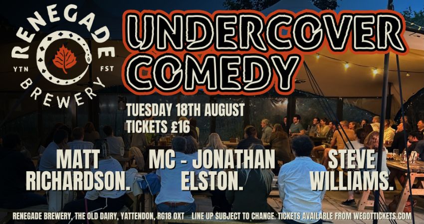 Under Cover Comedy Renegade Brewery August