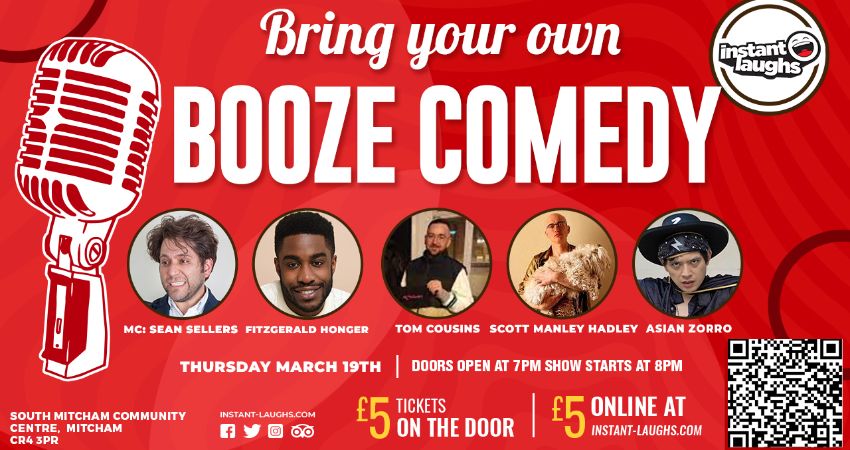 Bring your own booze comedy
