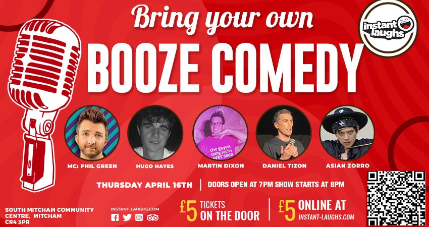 Bring your own booze comedy 