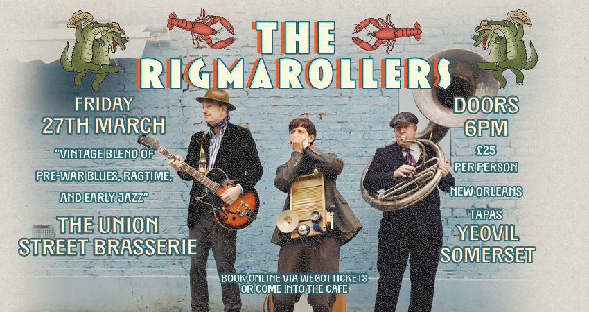 The Rigmarollers LIVE at Union Street Brasserie | New Orleans Tapas + Drink | Evening Music + Food