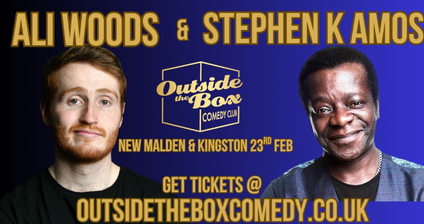 ALI WOODS & STEPHEN K AMOS at Outside the Box Comedy Club, Kingston 