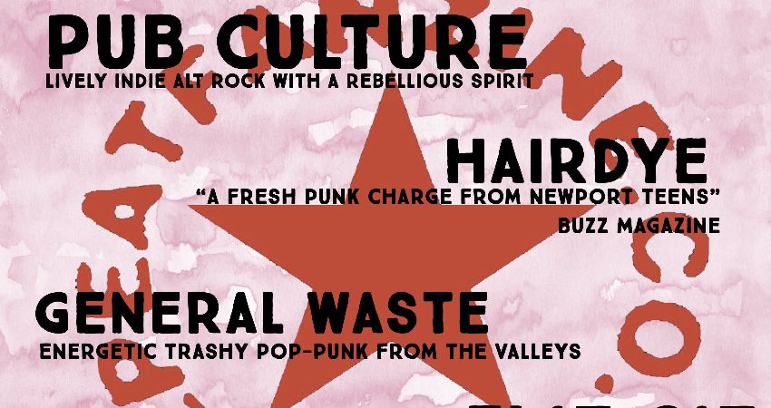 Pub Culture, Hairdye, General Waste and Flatcat 
