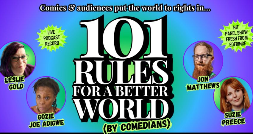 101 Rules for a Better World (by Comedians) live on Zoom