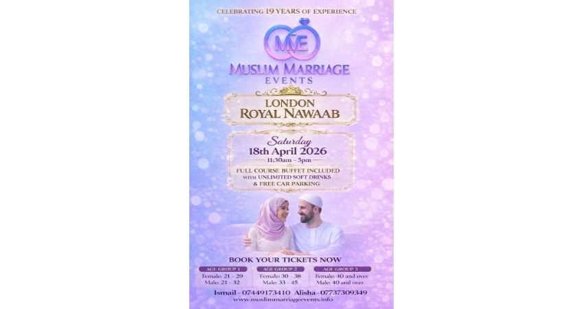 Muslim Marriage Events London - 3 Age Groups 