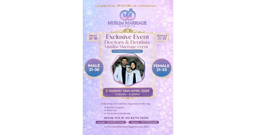 Muslim Marriage Events Birmingham - Doctors & Dentists Event