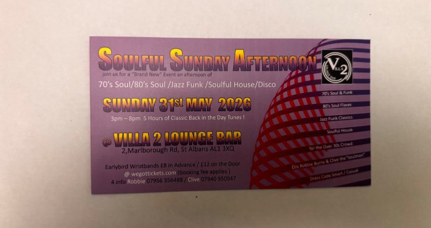 Soulful Sunday Over 30s