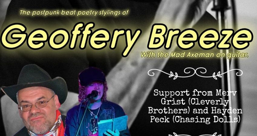 An evening of rock n roll spoken word with...Geoffrey Breeze 