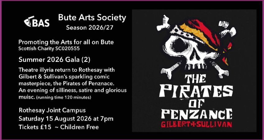 BUTE ARTS SOCIETY: presents illyria Outdoor Theatre Company (Indoors) in Summer Gala (2)