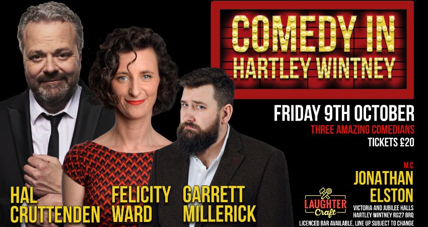 October's Comedy in Hartley Wintney 