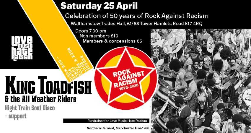 Rock Against Racism at 50: With King Toadfish 