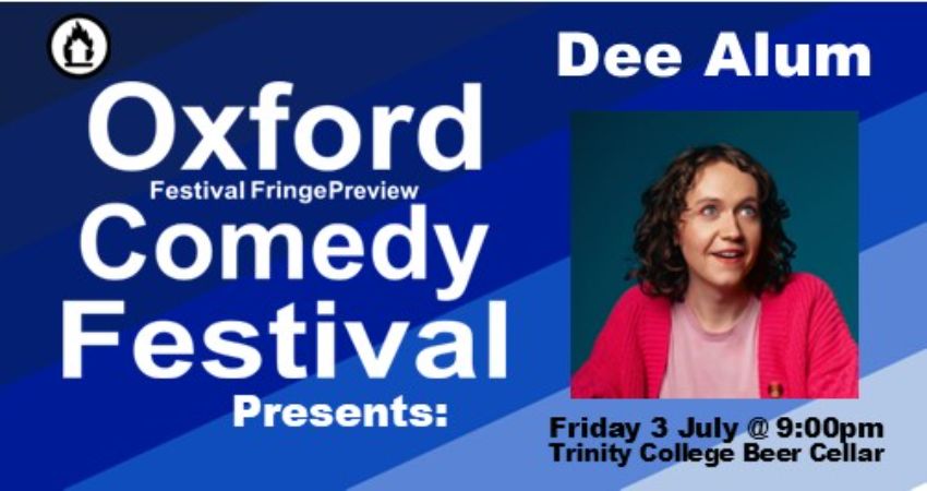 Dee Alum at the Oxford Comedy Festival 