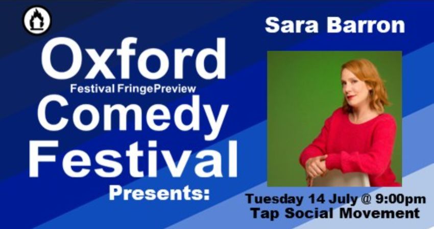 Sara Barron at the Oxford Comedy Festival 