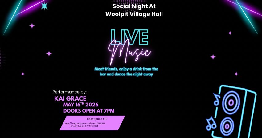 A social evening of Live Music, Drinks & Dancing, featuring Kai Grace!