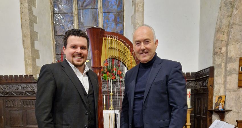 Ieuan Jones, harp, and Dafydd Jones, tenor. 