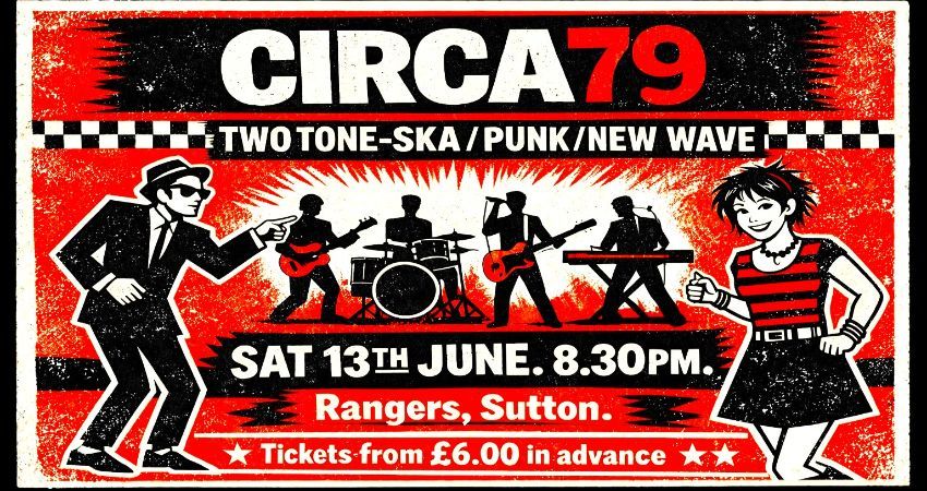 CIRCA79 Live at Rangers, Sutton High St. Two Tone Ska / New Wave / Punk Party 