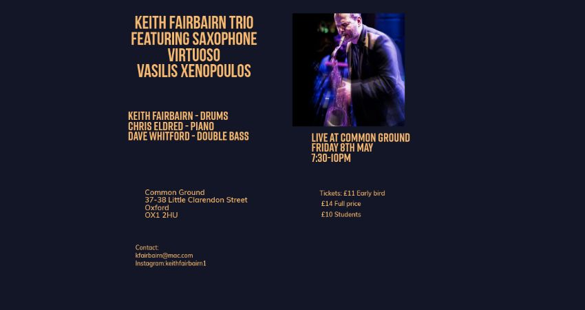 Keith Fairbairn Jazz Trio & Vasilis Xenopoulos