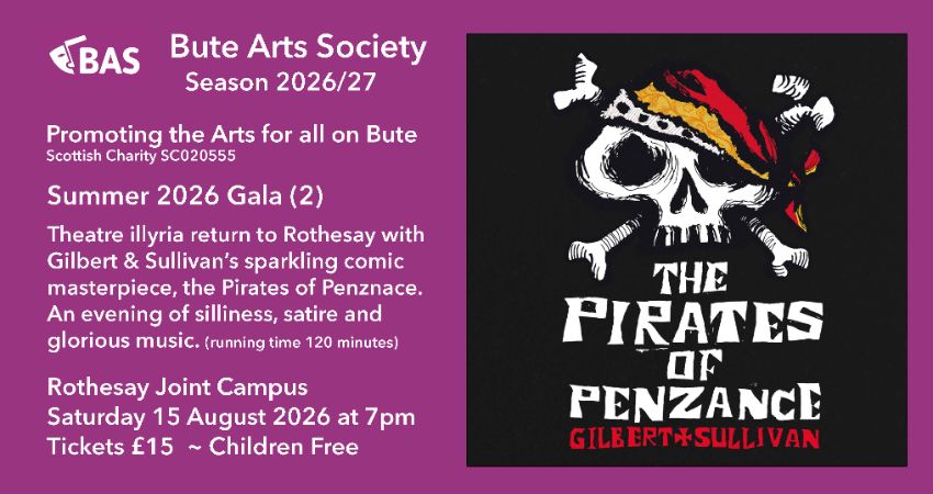 BUTE ARTS SOCIETY: presents illyria Outdoor Theatre Company (Indoors) in Summer Gala (2) 