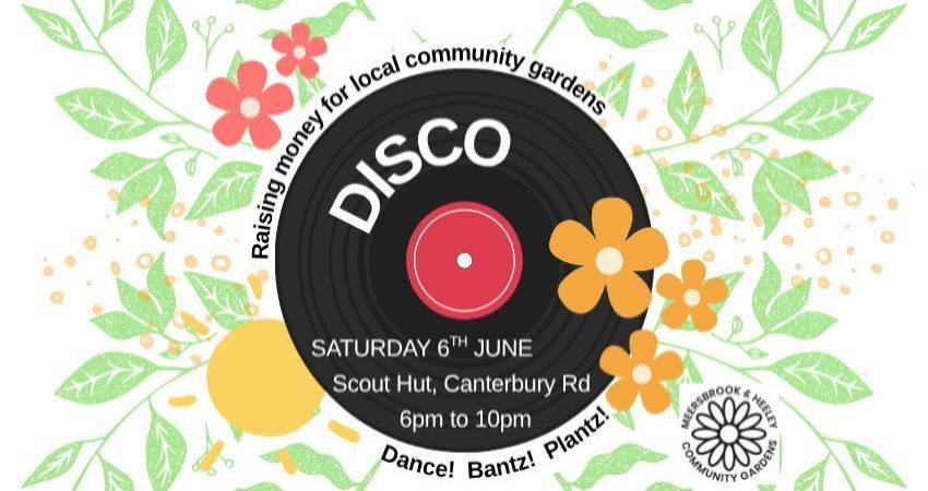 Disco - with food, plant sale & bake sale - 6pm to 10pm
