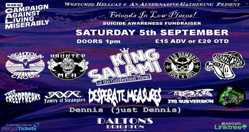 Friends in low places - Raising money for CALM 